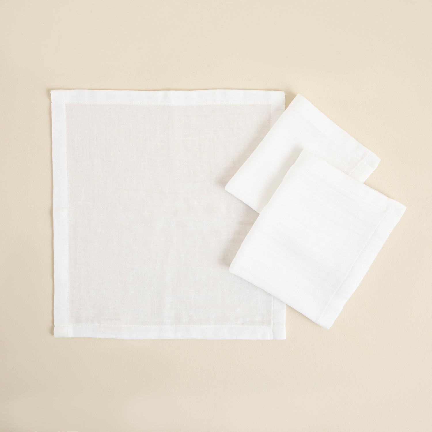 Abella 3-Piece Baby Burp Cloth White