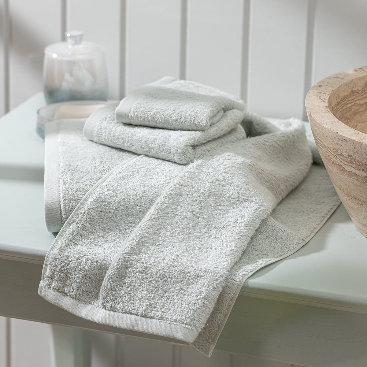 Sollid Bamboo Face Towel 50x90cm Ocean