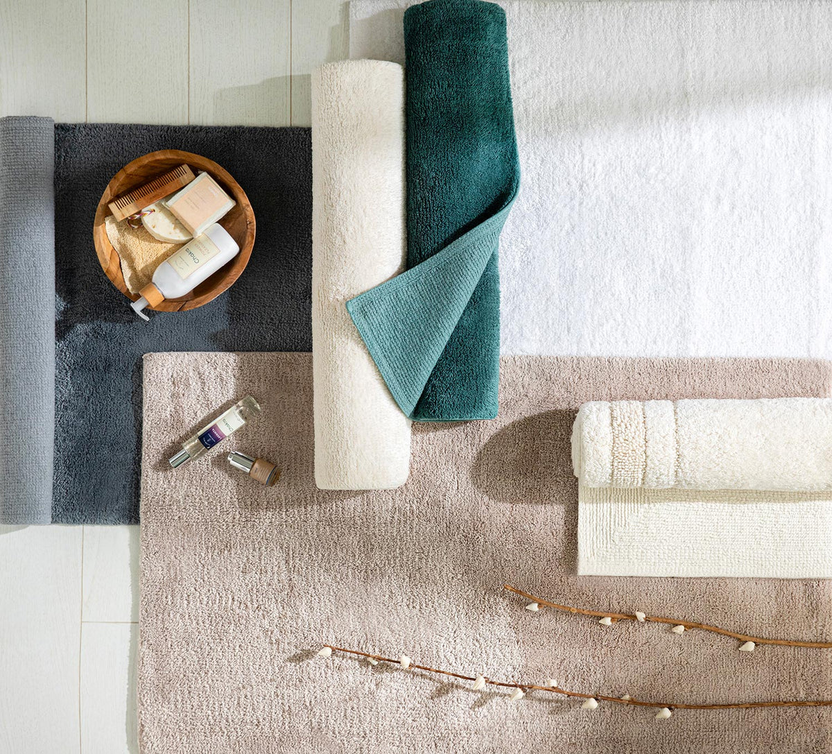 Bamboo Solid Bathmat Ecru
