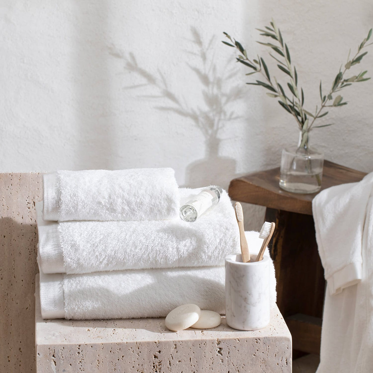 Floss Face Towel 50x90cm White