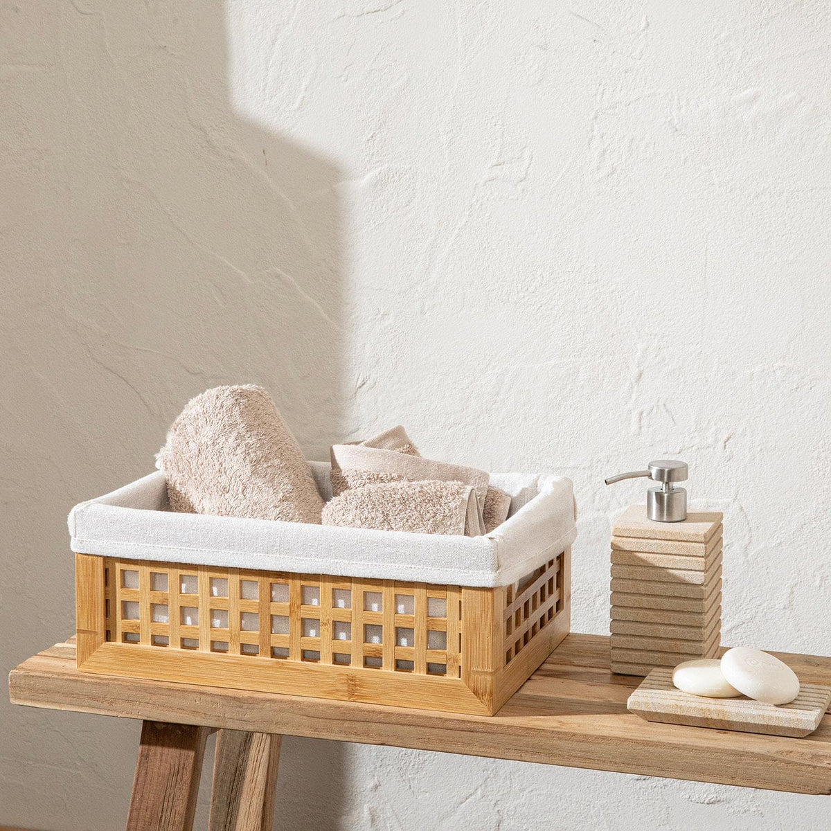 Bamboo Basket 34x23.5x13cm Natural