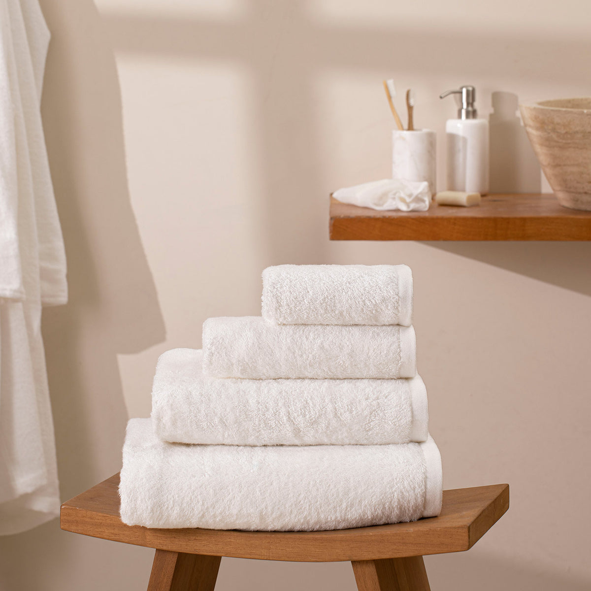 Solid Face Towel 50x90cm White