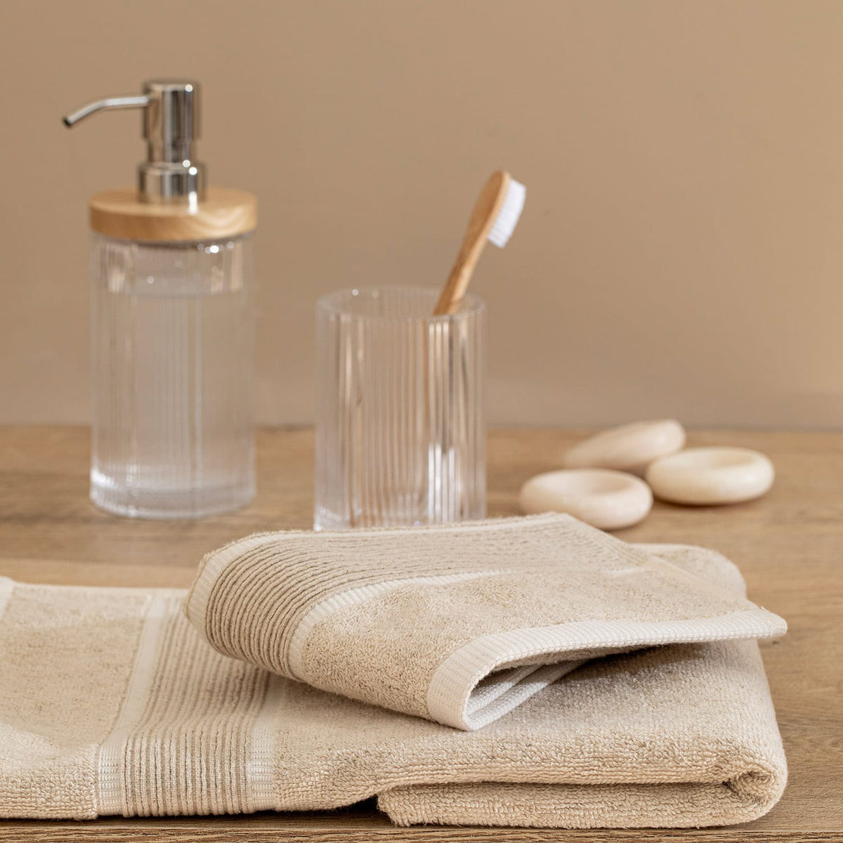 Rhone Face Towel 50x90cm Natural