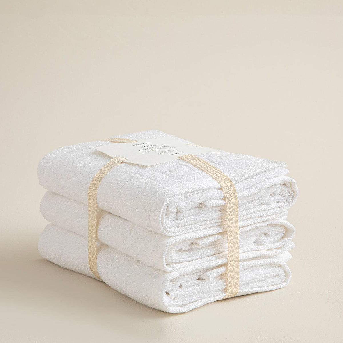 Solid Face Towel Pack of 3 50x90cm White