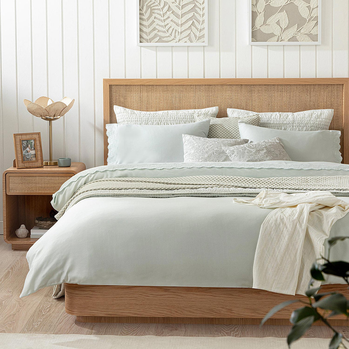 Asteri Duvet Cover Set King 230x220cm Ecru
