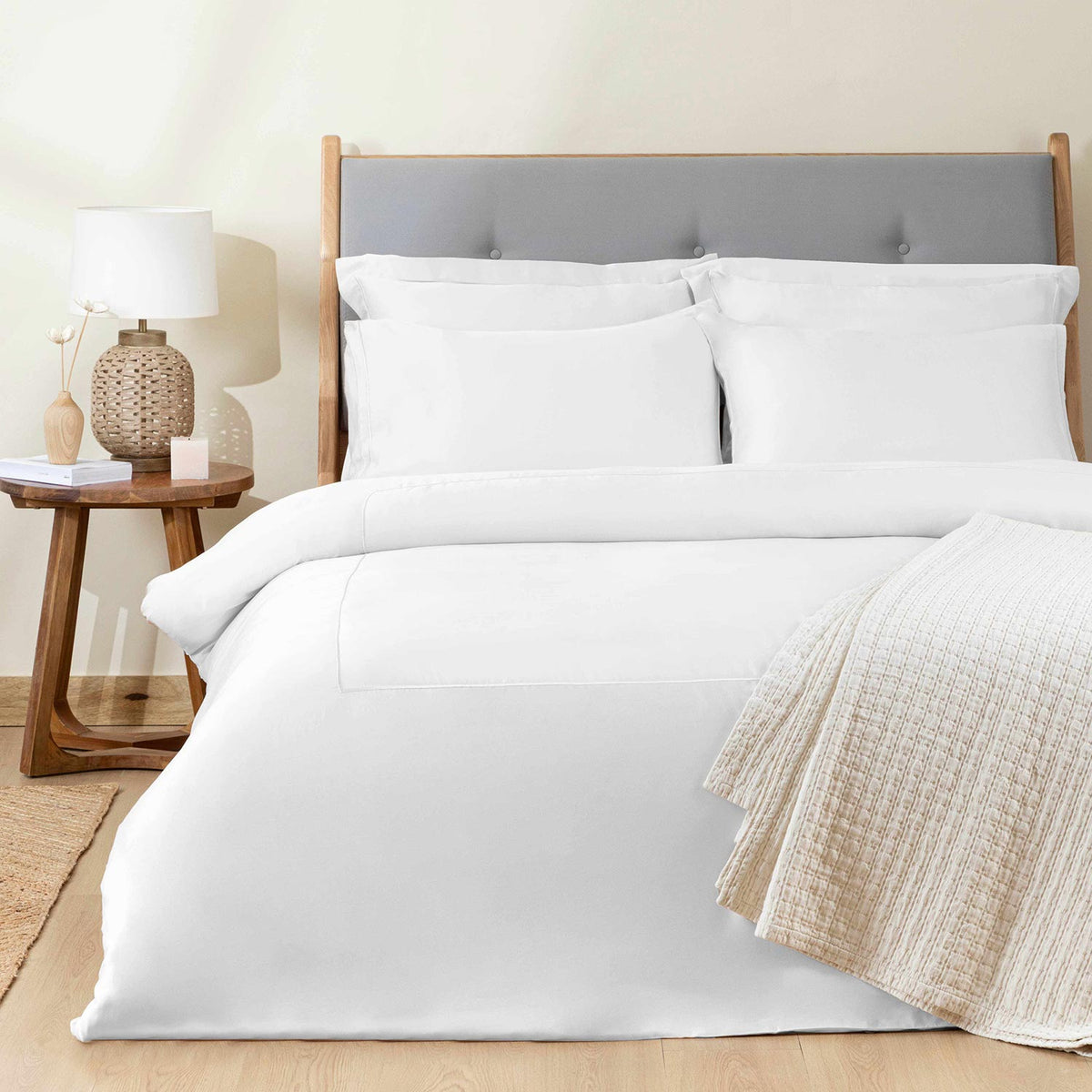 Bambu Duvet Cover King 230x220cm White