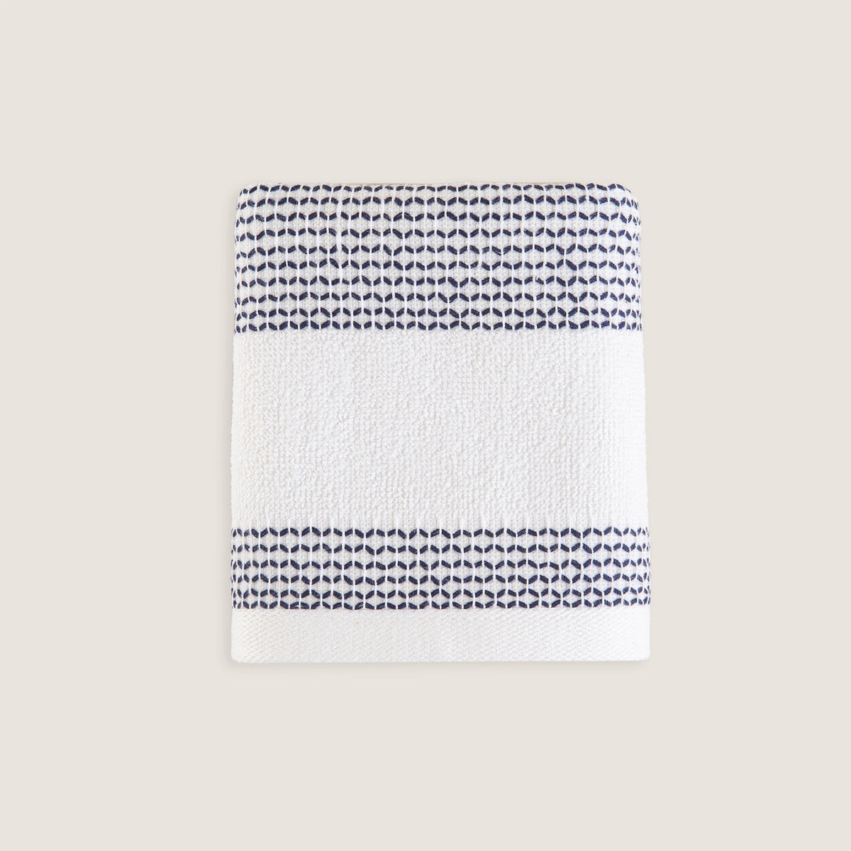 Albera Hand Towel 30x50cm White / Marine Blue