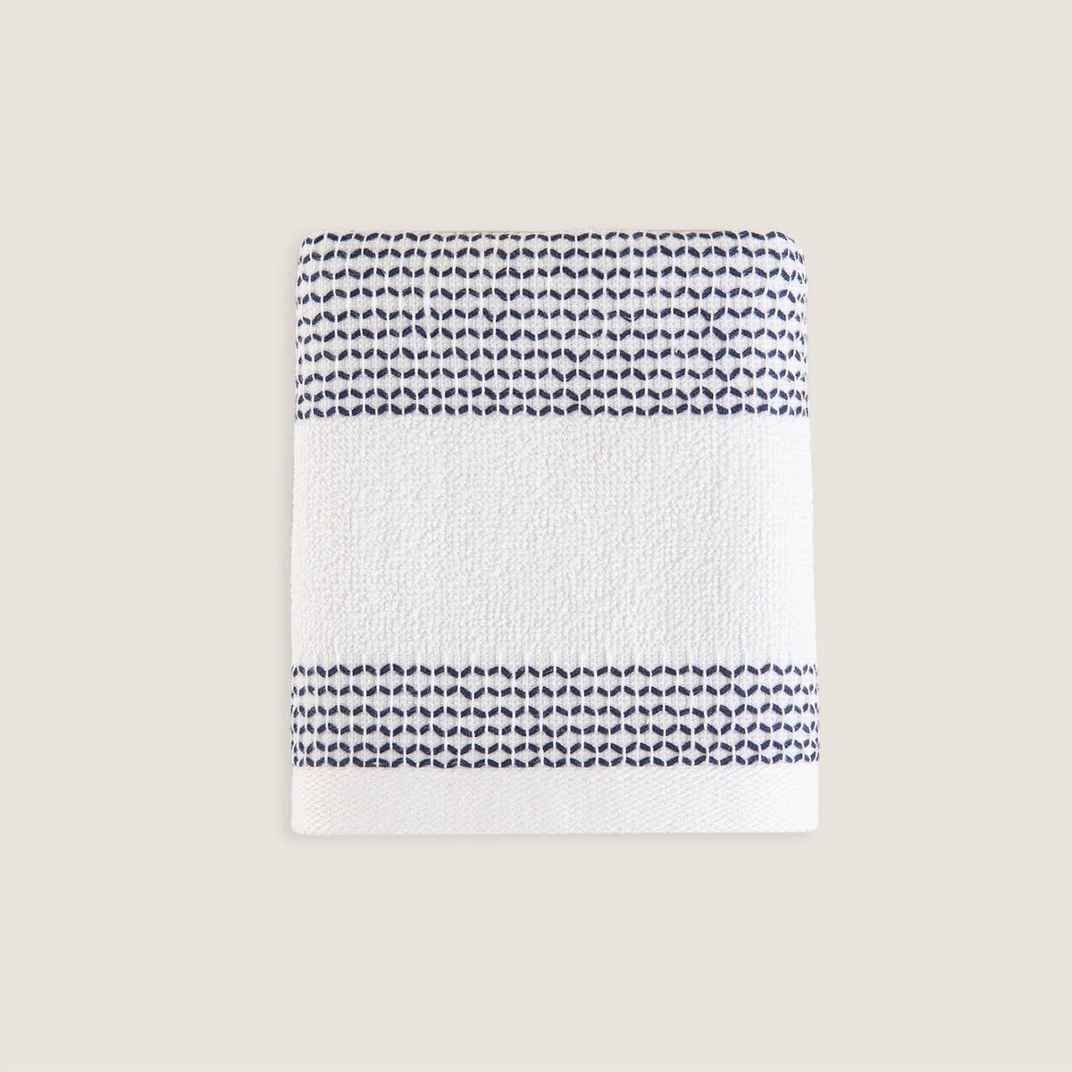 Albera Hand Towel 30x50cm White / Marine Blue
