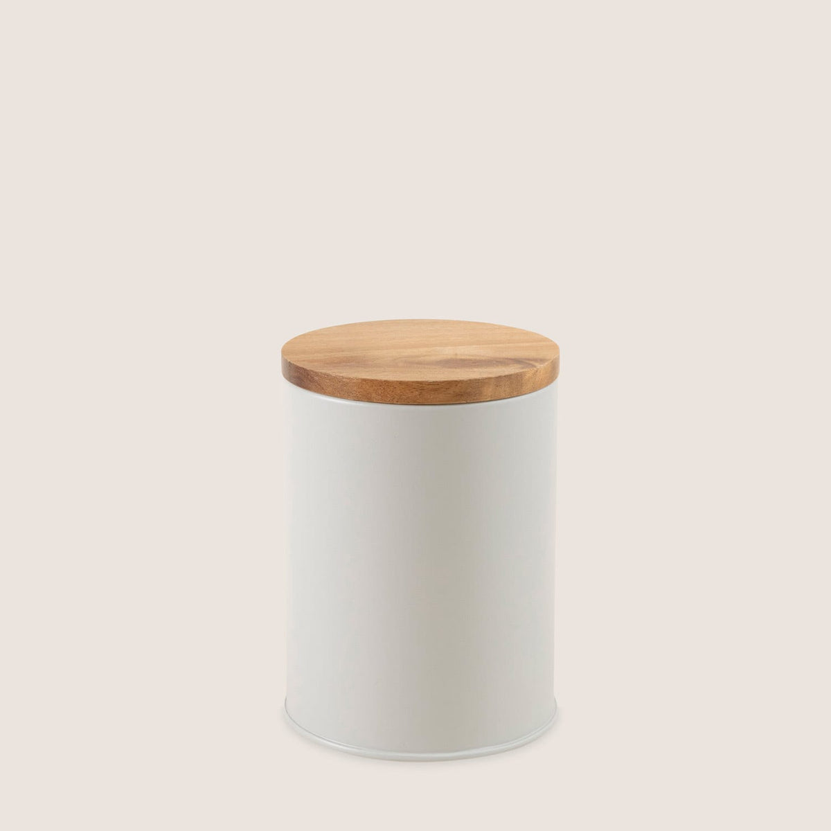 Agni Acacia Metal Jar 14x11cm Gray
