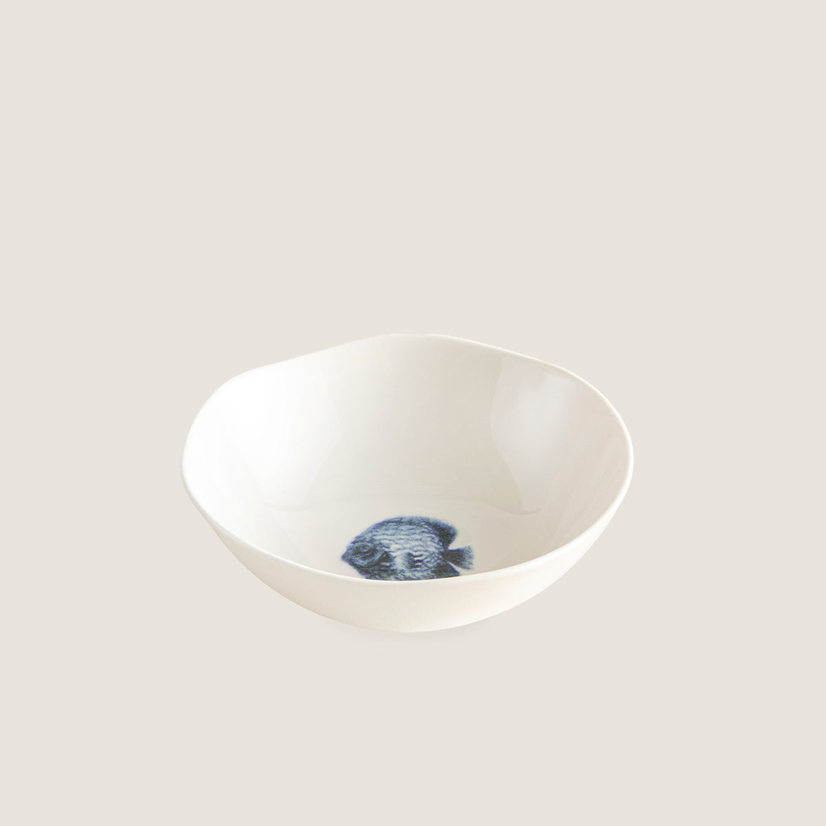 Seaside Fish Bowl 13cm Blue / White