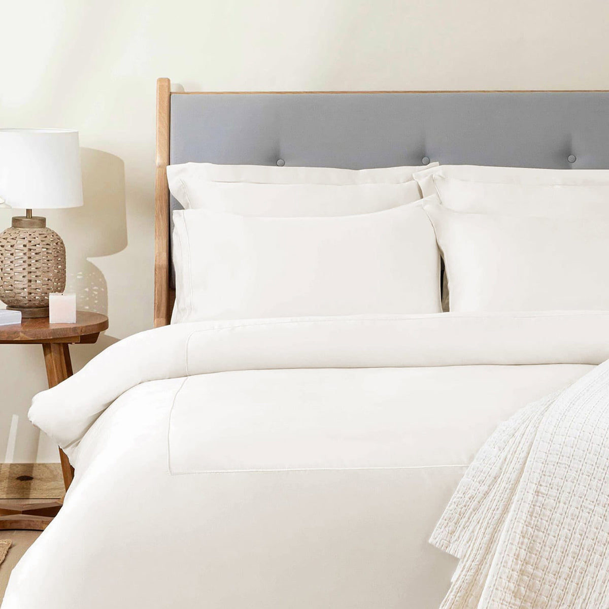 Bamboo Duvet Cover Double 200x220cm Ecru