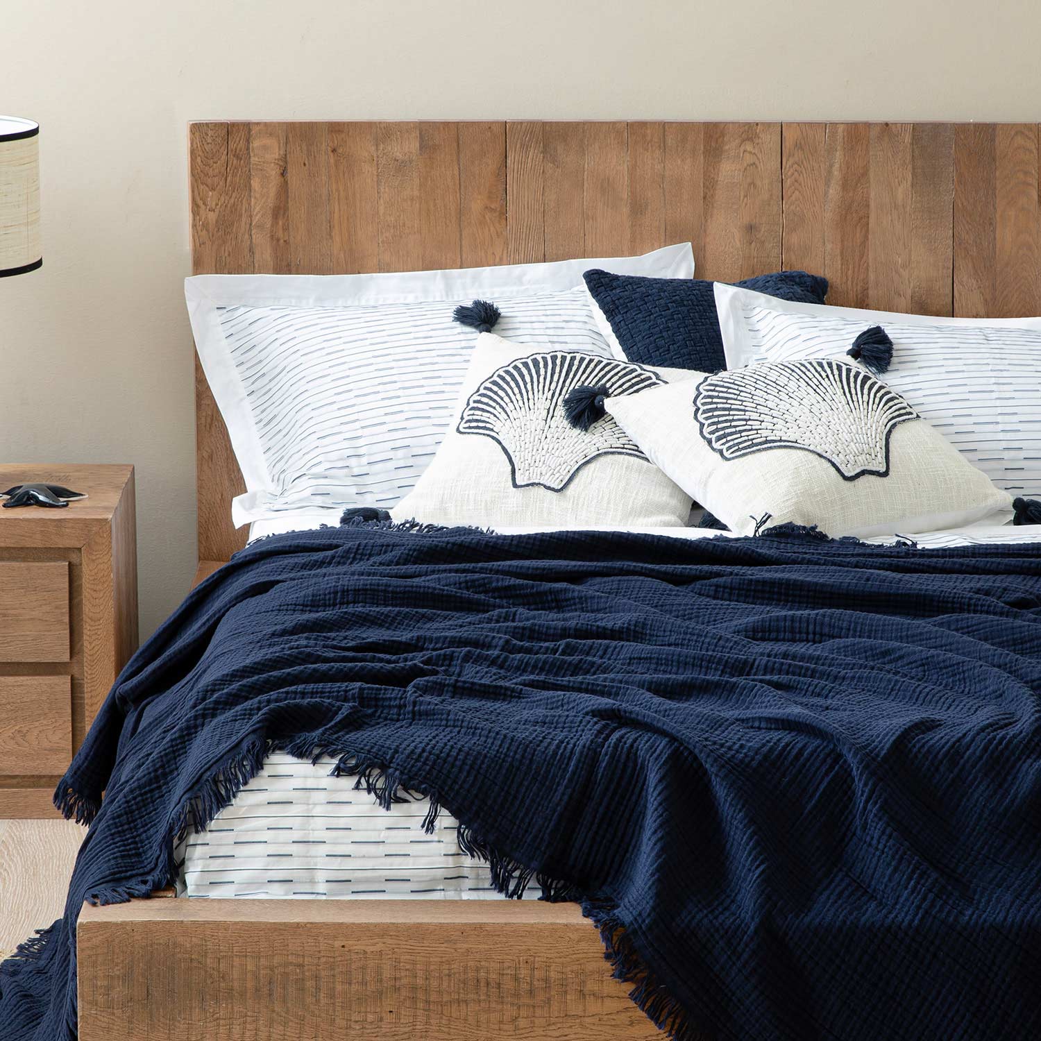 Marfa Pique Double 200x220 cm MARINE BLUE