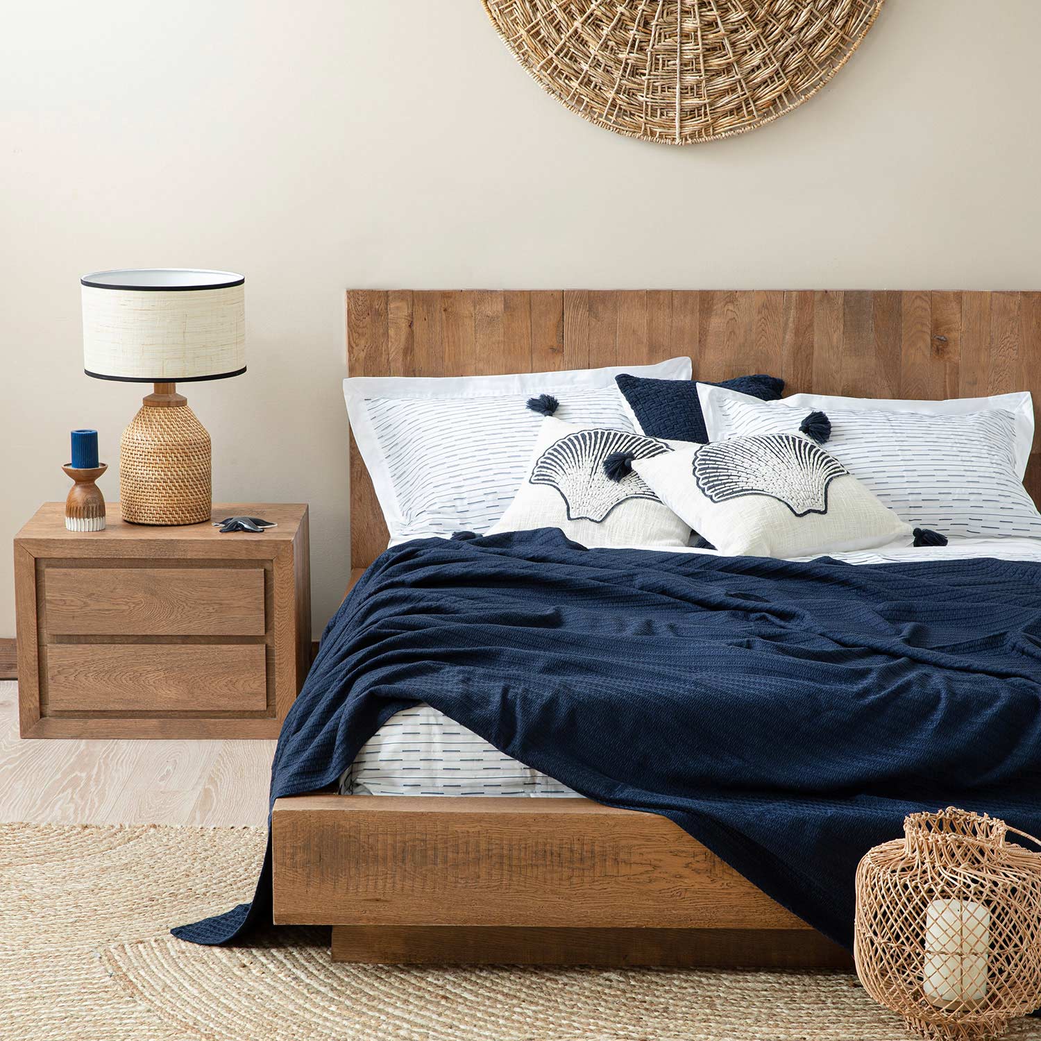 Palmita Pique King Size 240x220 cm MARINE BLUE