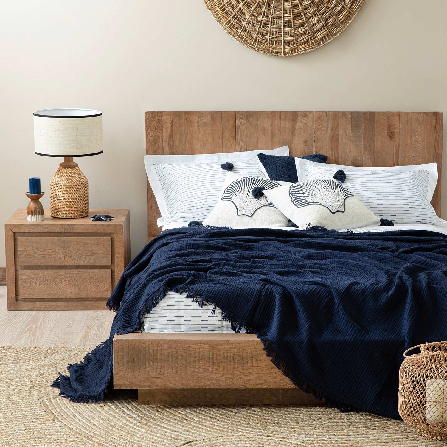 Marfa Pique Single 160x220 cm MARINE BLUE