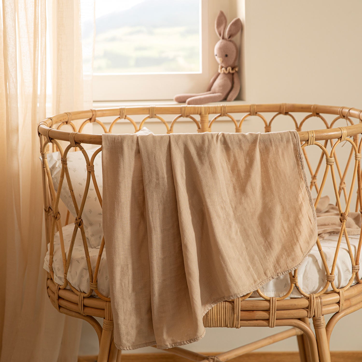 Harvey Baby Pique Coverlet 150x100cm Beige