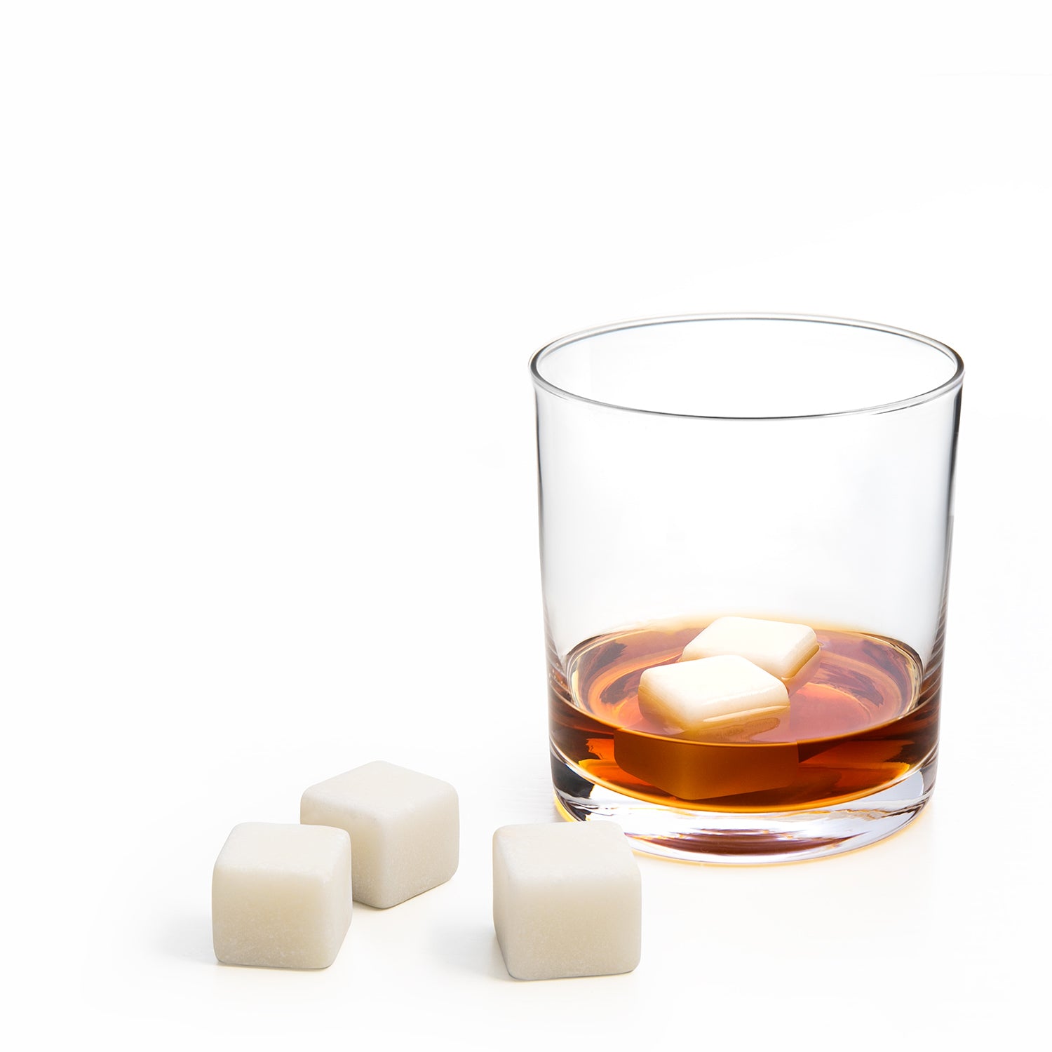 Ice Marble Stone Set for Drink 2 cm White