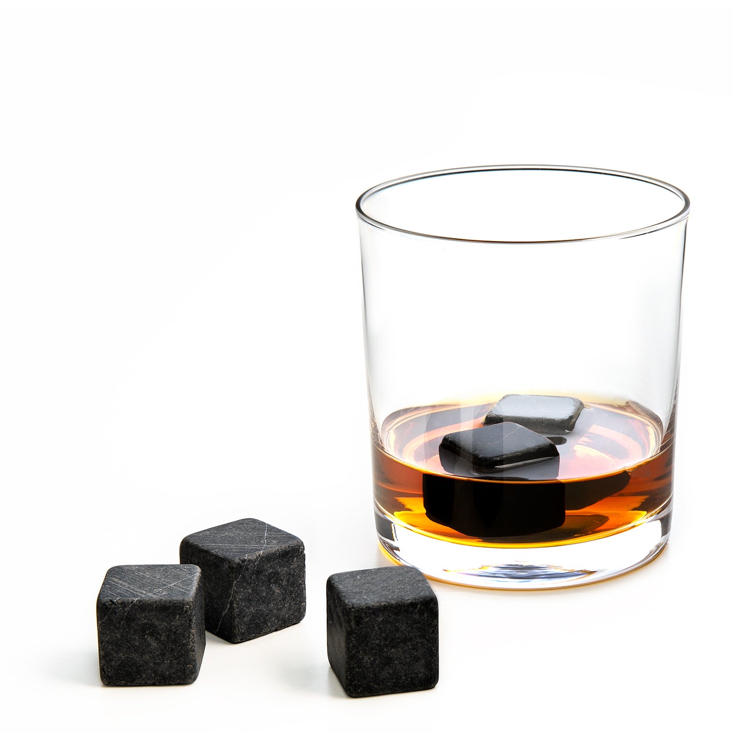 Ice Marble Stone Set for Drink 2 cm Dark Grey
