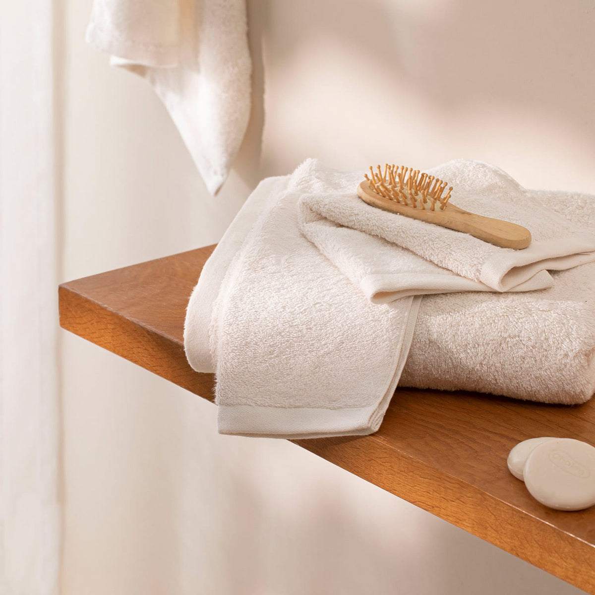 Solid Face Towel 50x90cm Ecru