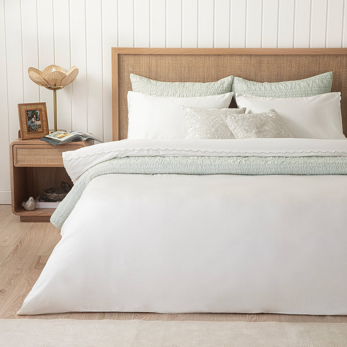 Cassis Duvet Cover Set Double 200x220cm Ocean