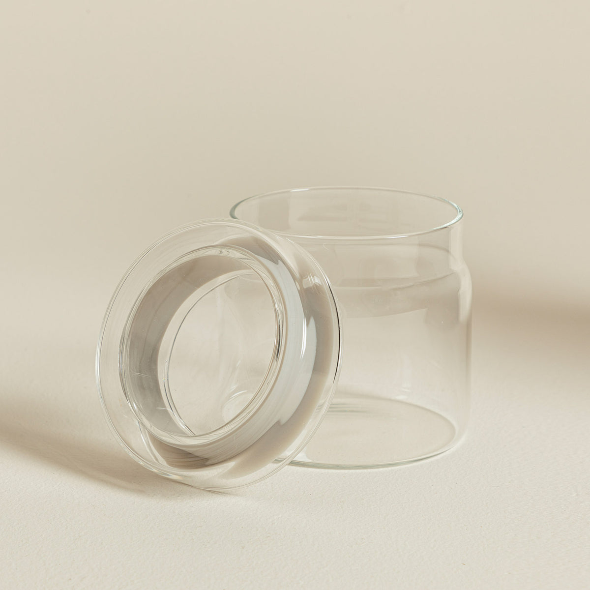 Agni Glass Canister 500ml 10x10cm Transparent