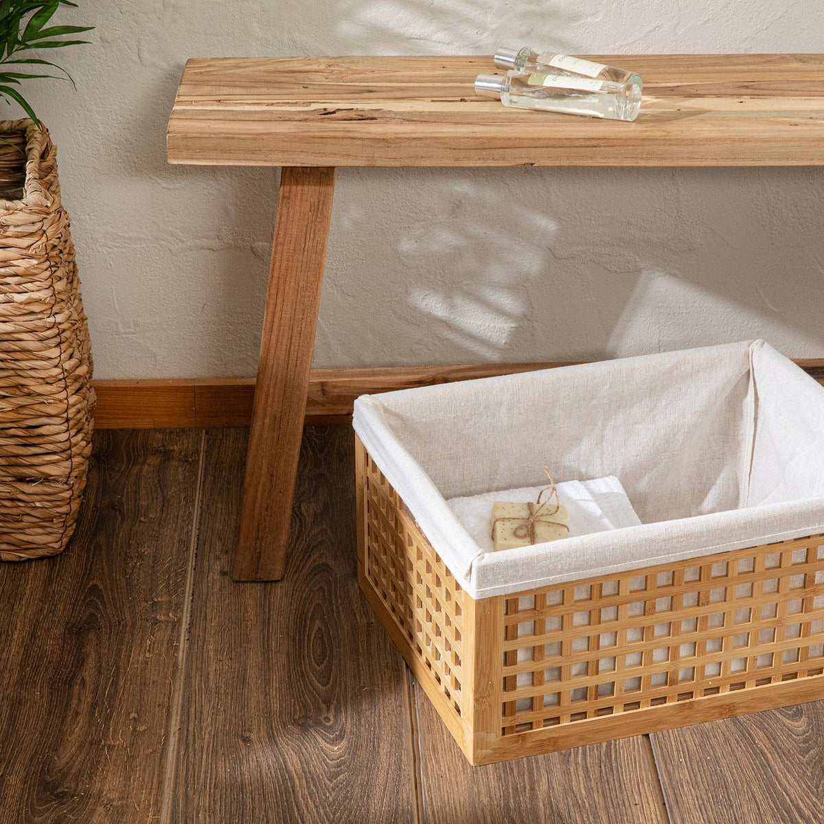 Bamboo Basket 42x32x20cm Natural