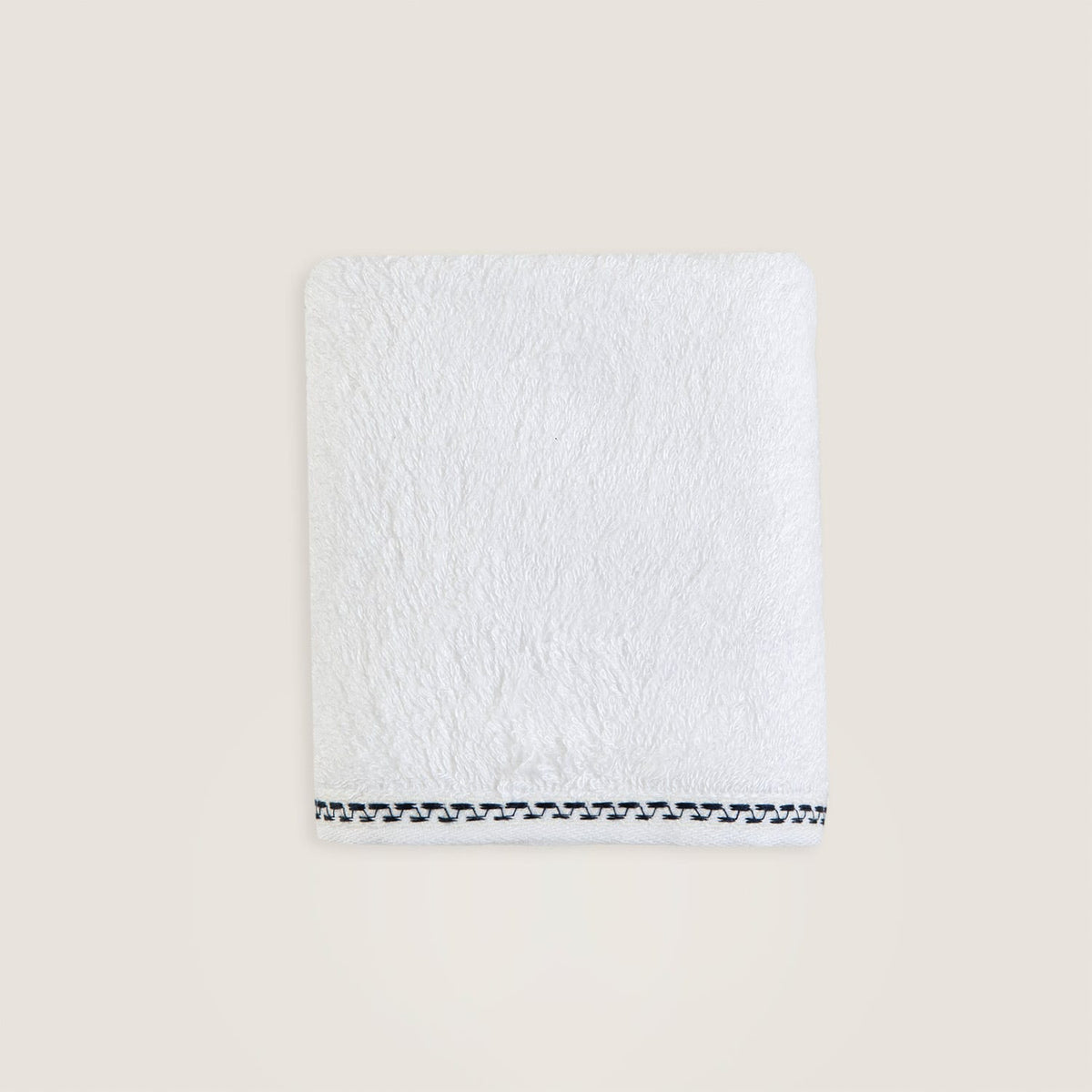 Madeline Hand Towel 30x50cm White / Marine Blue