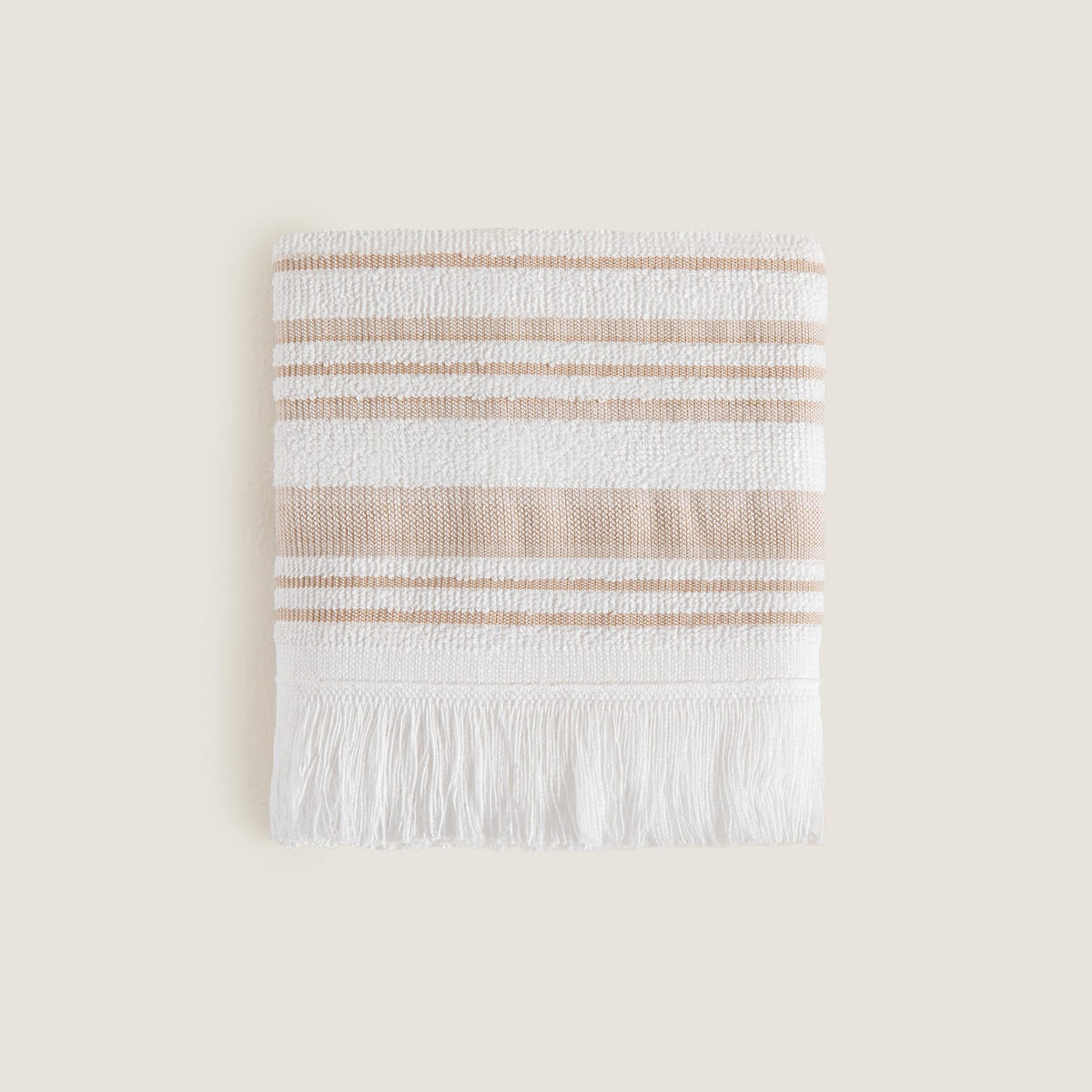 Derin Hand Towel 30x50cm White / Beige