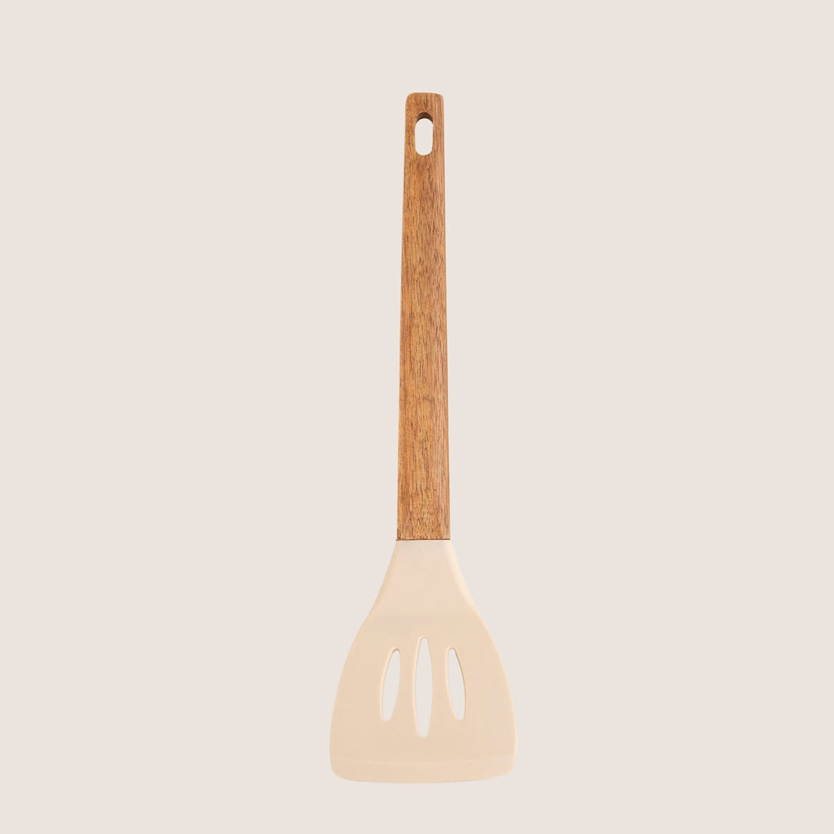 Agni Acacia Perforated Spatula 31cm Natural