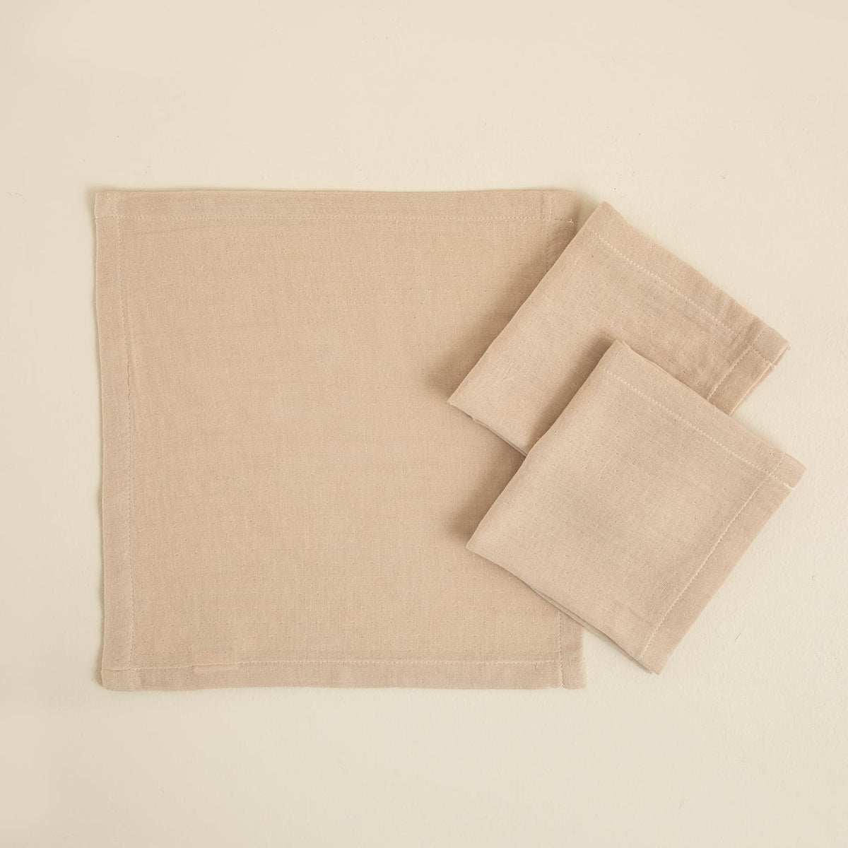 Abella 3 Piece Baby Burp Cloth Beige