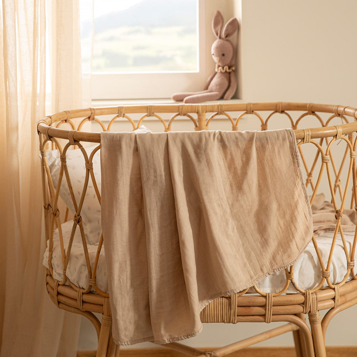 Harvey Baby Pique Coverlet 150x100cm Beige