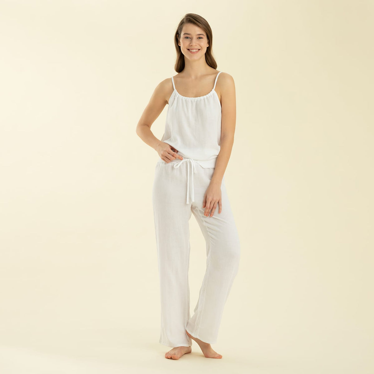 Bonita Pajama Set White