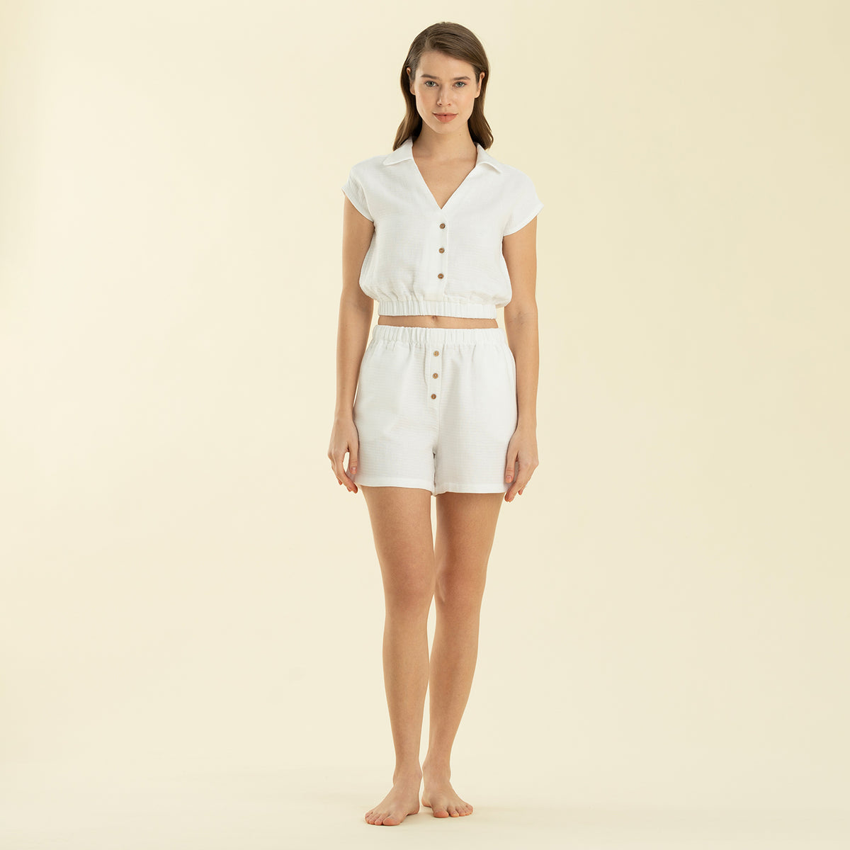 Attenzione Short Set White