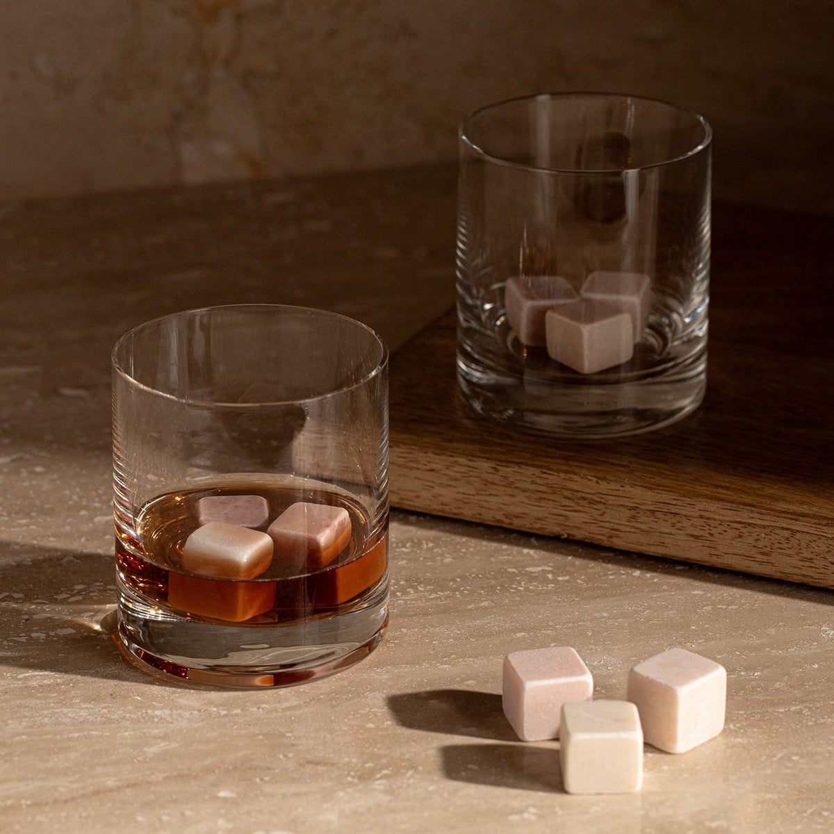 Ice Marble Set For Drink 2x2x2cm Light Pink
