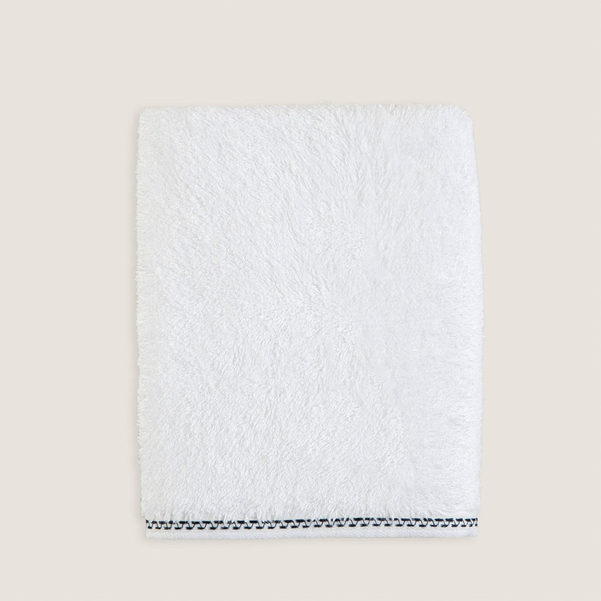 Madeline Face Towel 50x90cm White / Marine Blue
