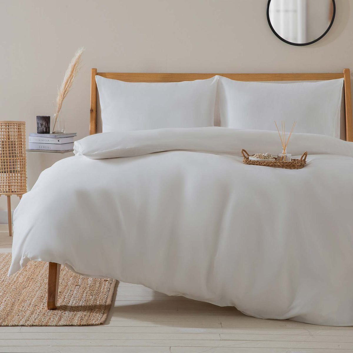 Alana Duvet Cover Set Single Size 160x220cm Ecru