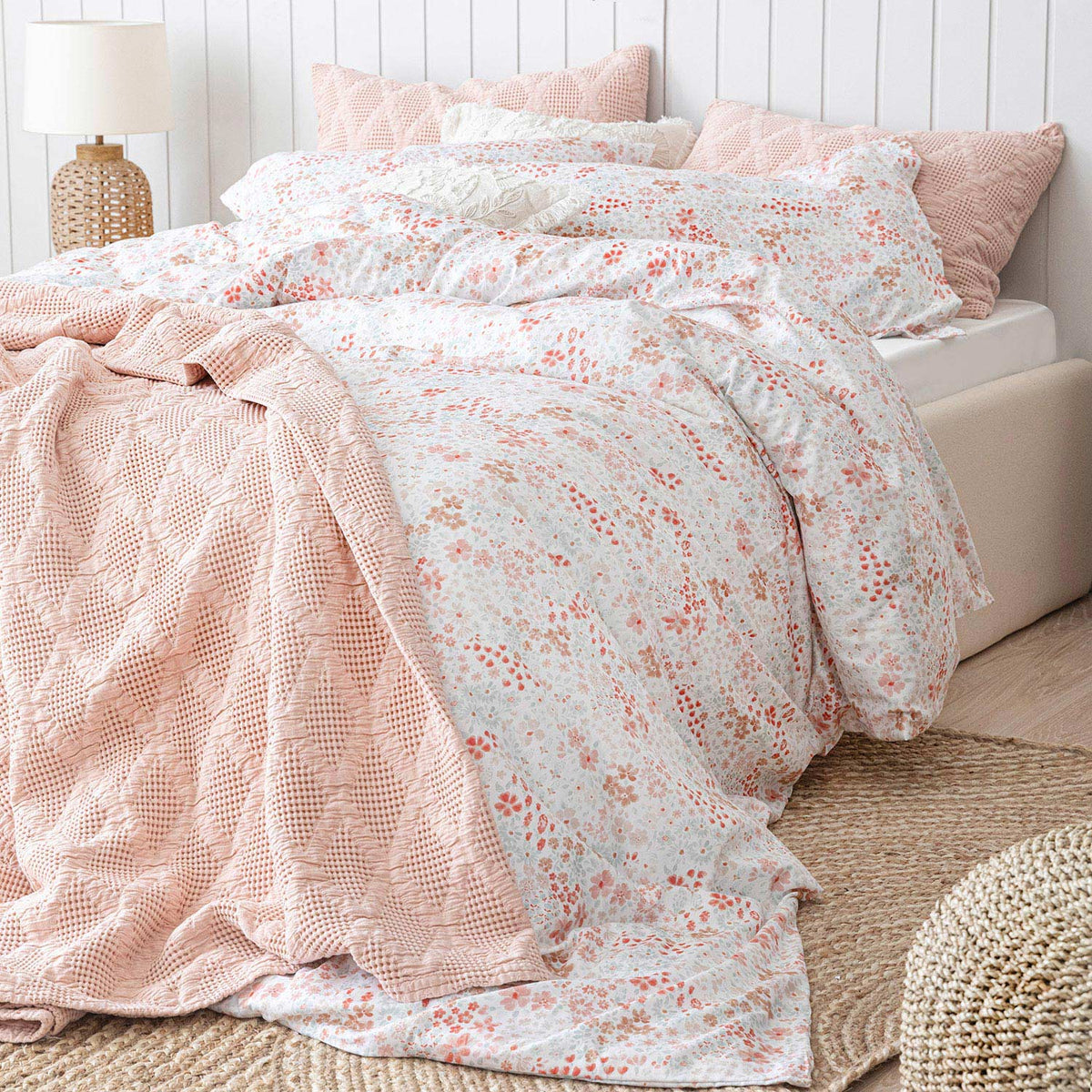 Aralia Printed Duvet Cover Set King 230x220cm Colourful