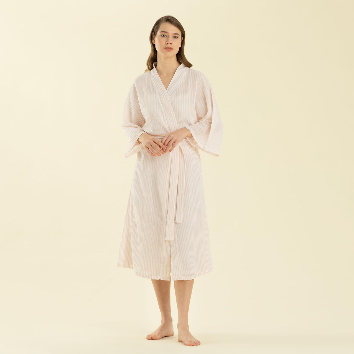 Elegant Robe White / Pink