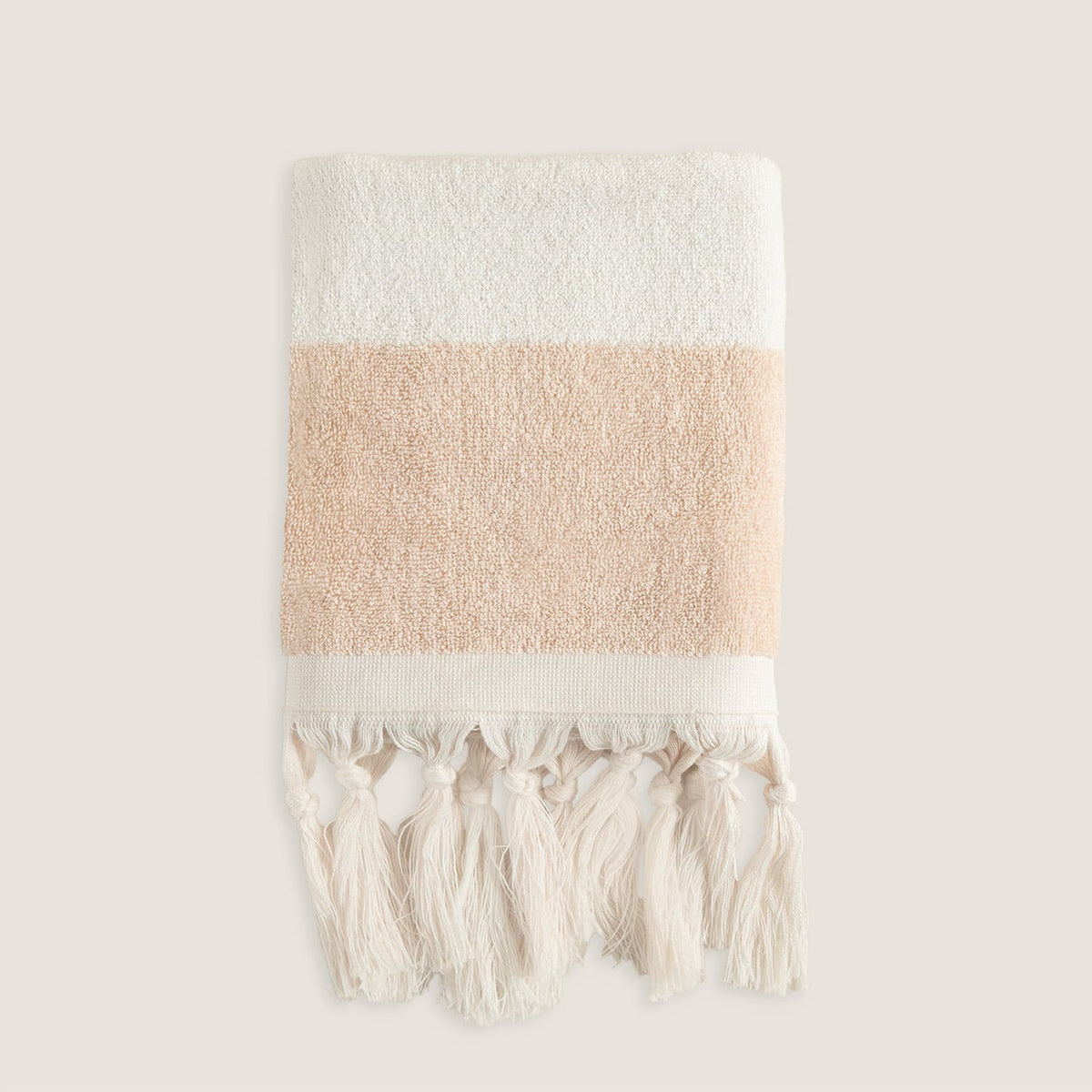 Bermundo Face Towel 50x90cm Powder Pink / Ecru