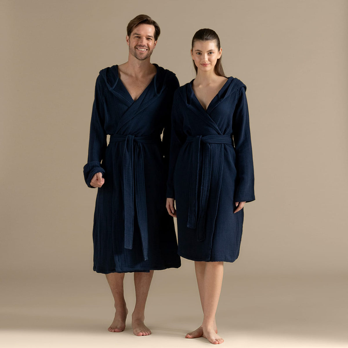 Armin Unisex Bathrobe Marine Blue